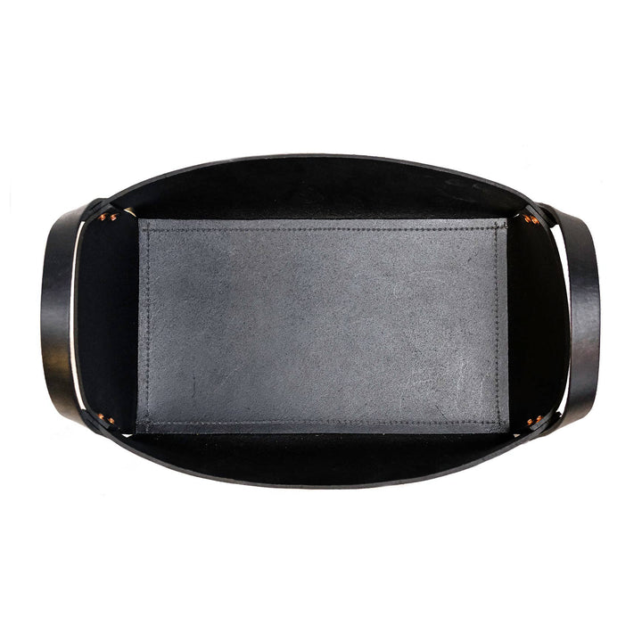 Leather Basket: Brown