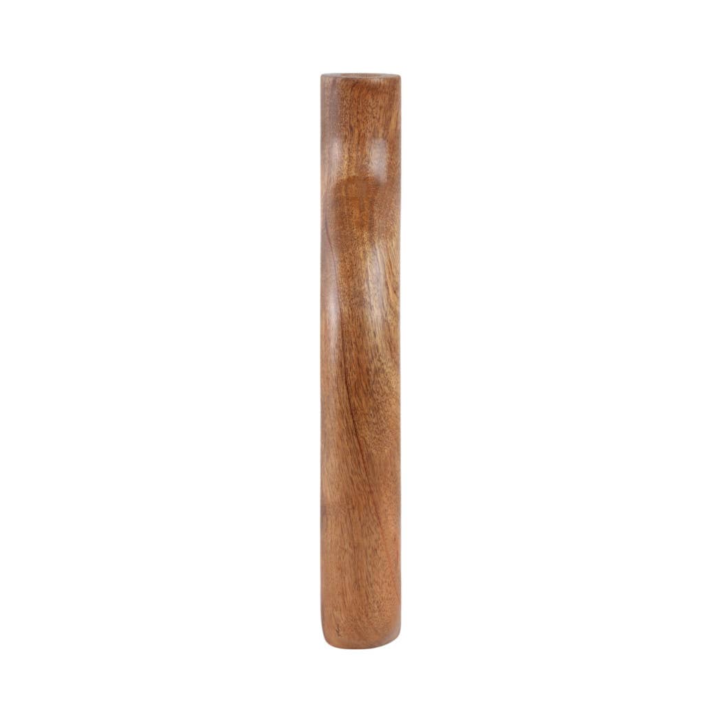 Brown 14x7 in. Wooden Casual Novelty Open Cut-Out Vase
