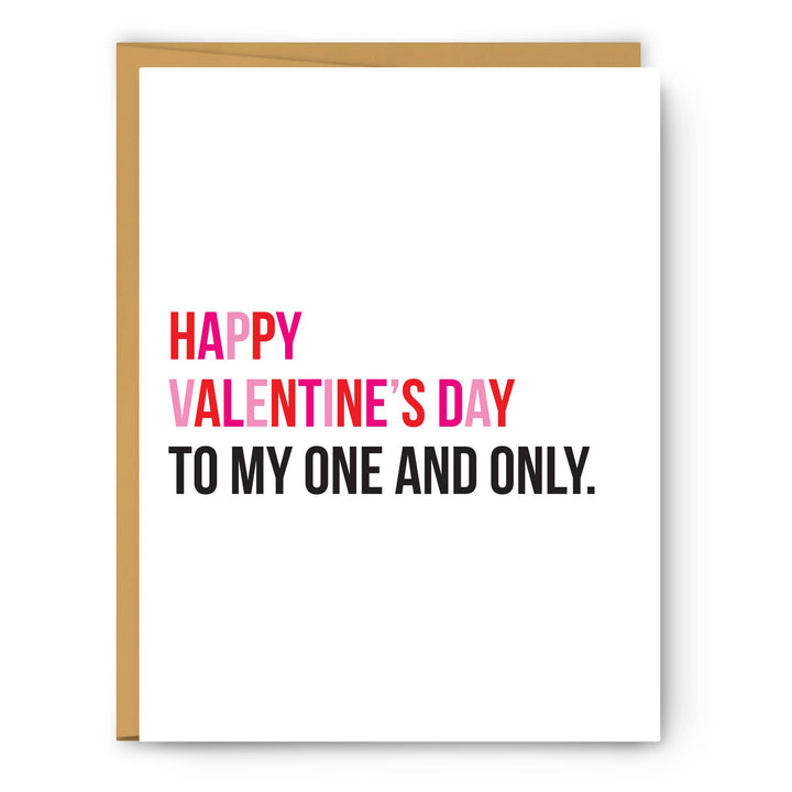 To My One And Only - Valentine's Day Card
