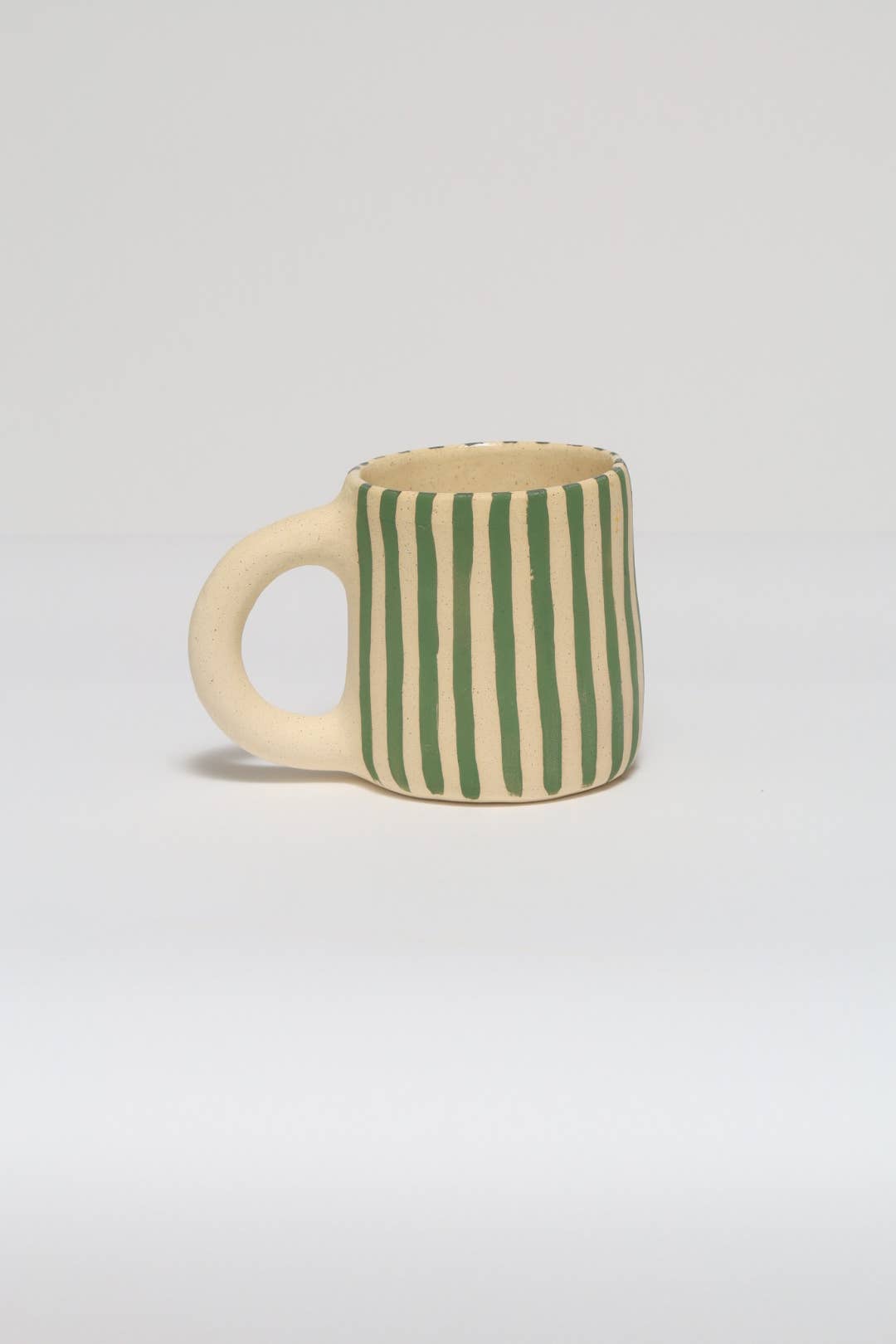 Squished Striped vase: Green / Small