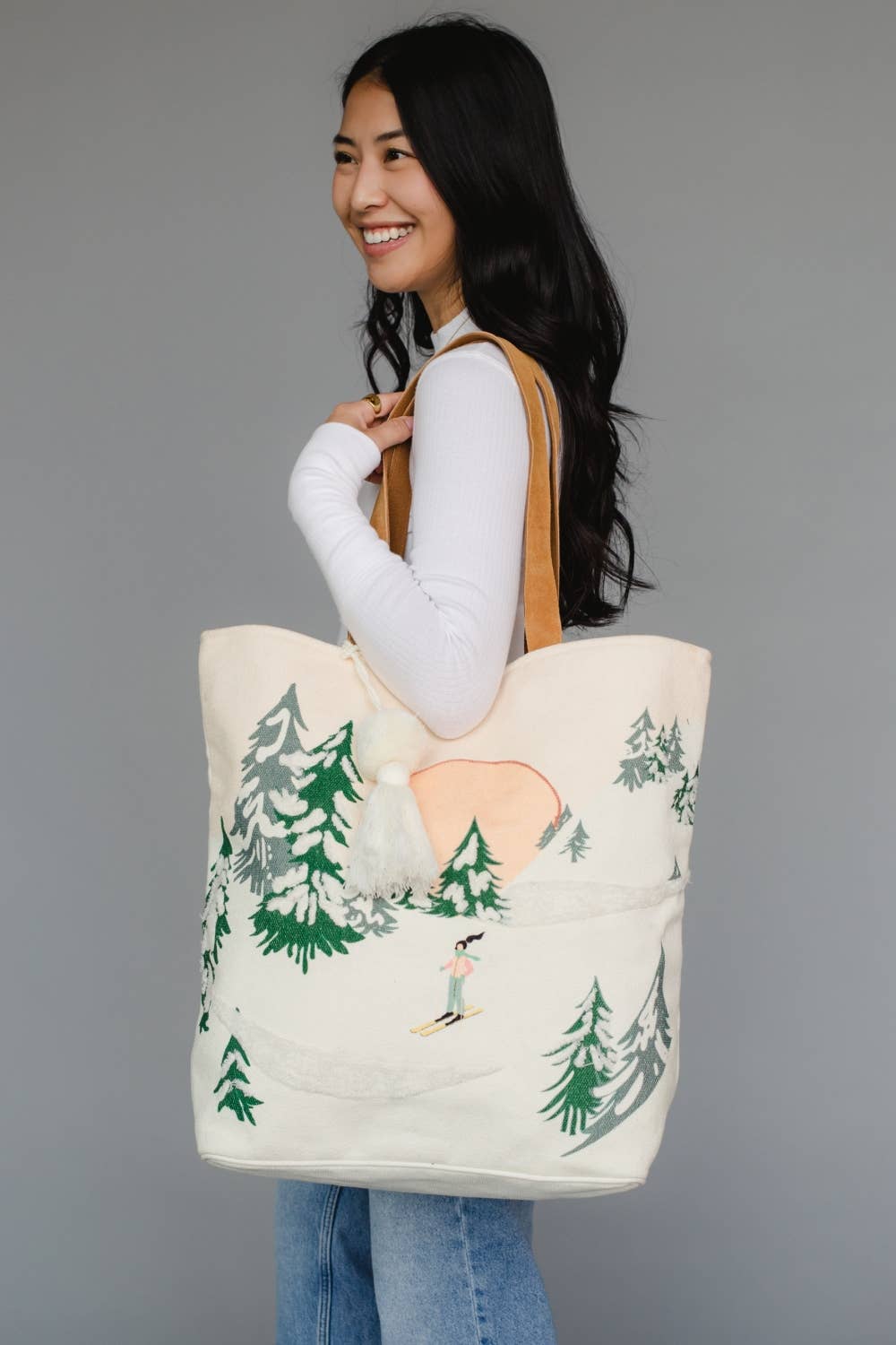 Skiing Person Tote