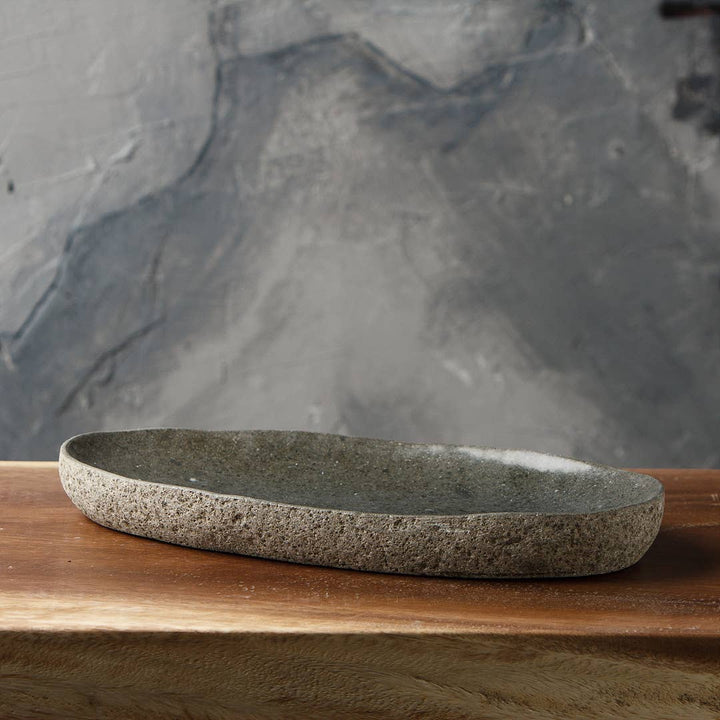 River Stone Dish: Medium 8-10"W