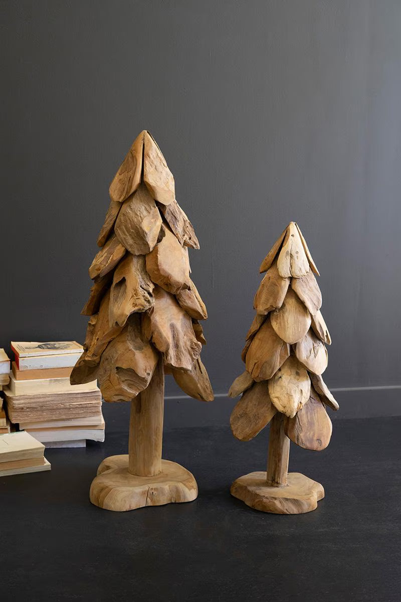 Rustic Teak Christmas Tree / Small