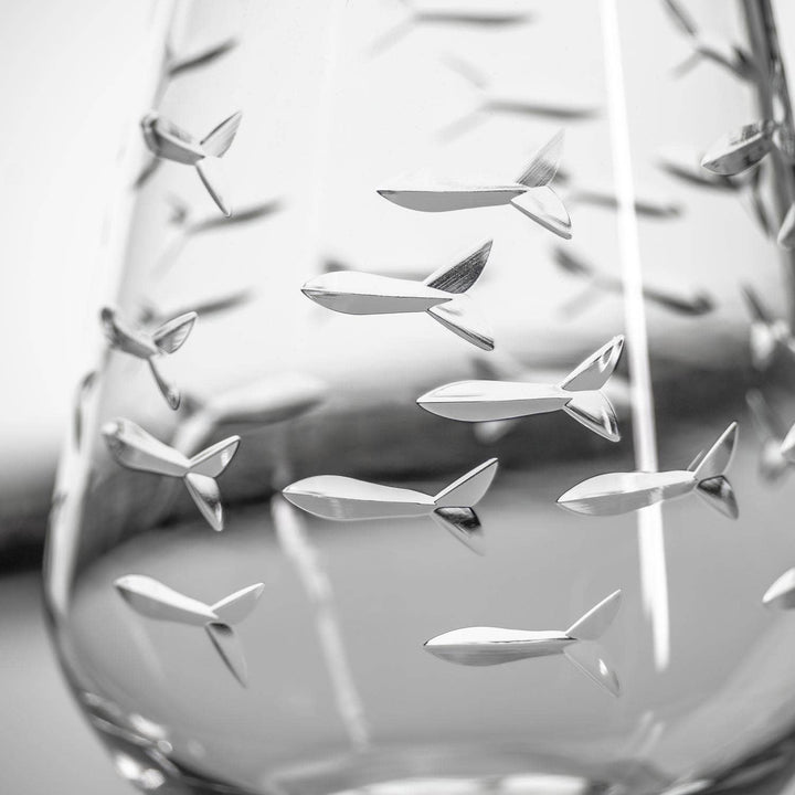 School of Fish Stemless Wine Glass 18oz: Case of 12