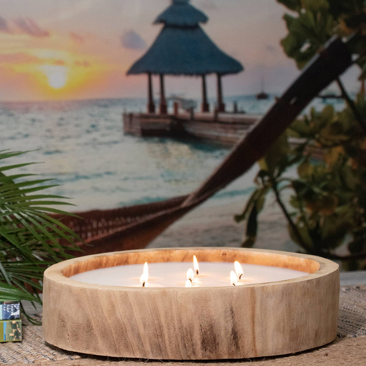Paulownia Circular Wood Candle 13.5"