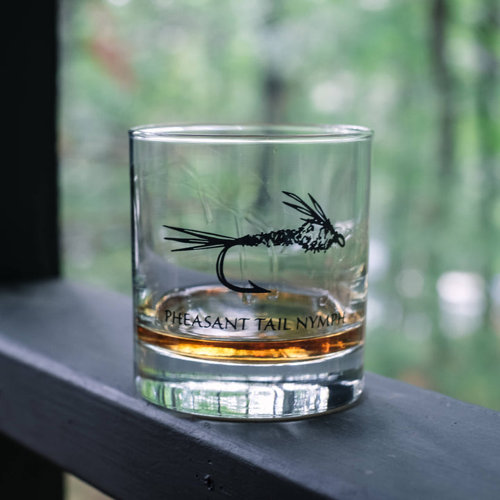 Fly Fishing Rocks Glass: Assorted