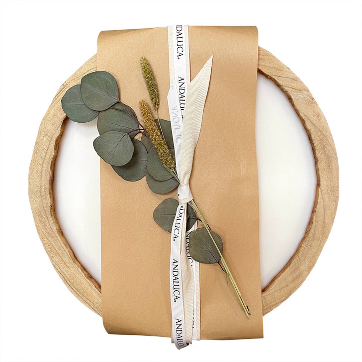 Paulownia Circular Wood Candle 13.5"