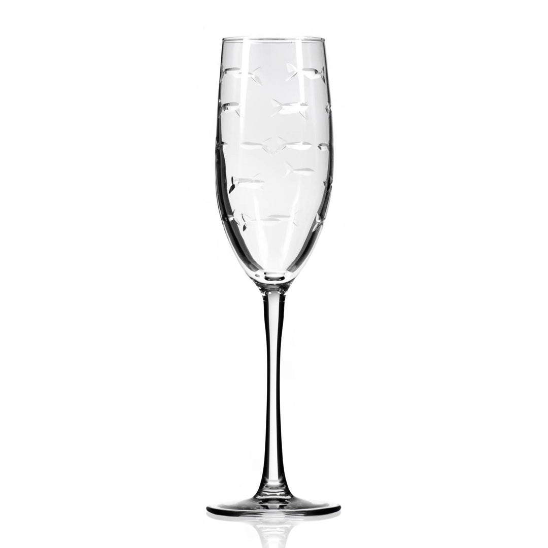 School of Fish Champagne Flute 8oz (set of 2)
