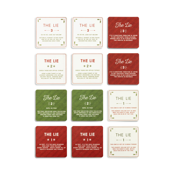 Party Games Coaster Set - Holiday Truths & Lies