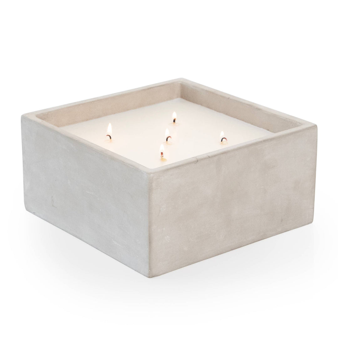 Cement Square Statement Candle