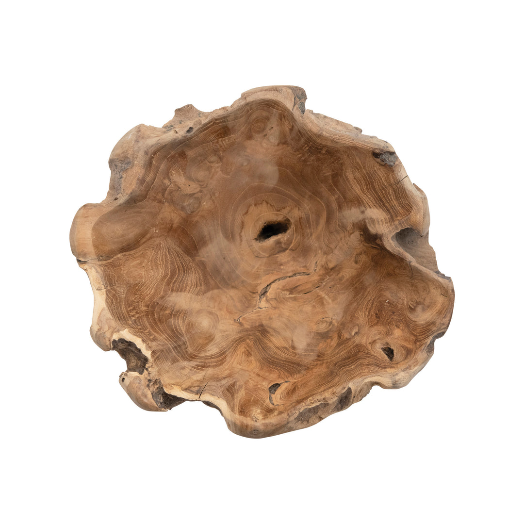 Decorative Teakwood Bowl (Large)