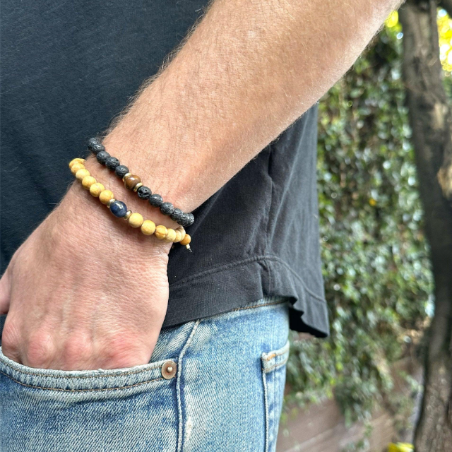 Men's Sodalite & Palo Santo Bracelet