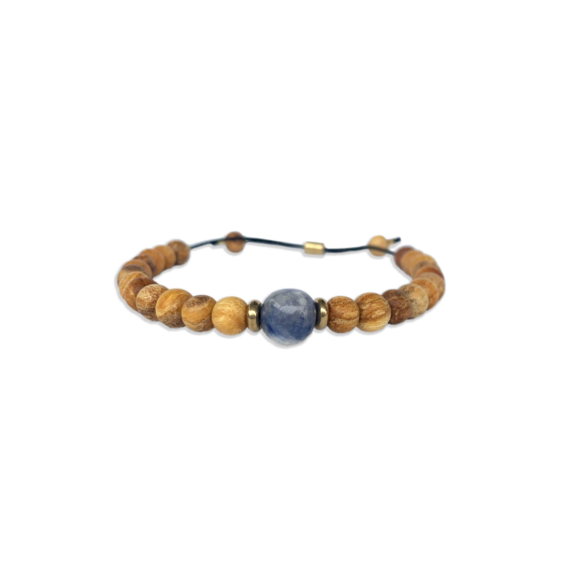 Men's Sodalite & Palo Santo Bracelet