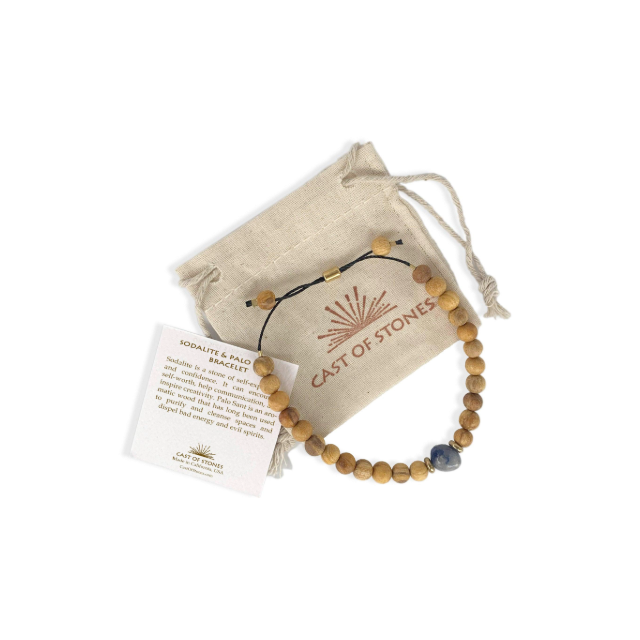 Men's Sodalite & Palo Santo Bracelet