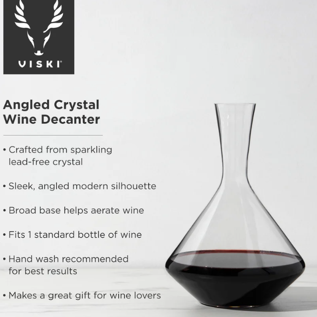 Angled Crystal Wine Decanter