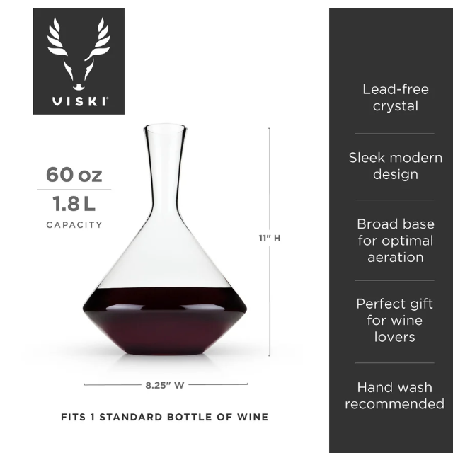 Angled Crystal Wine Decanter