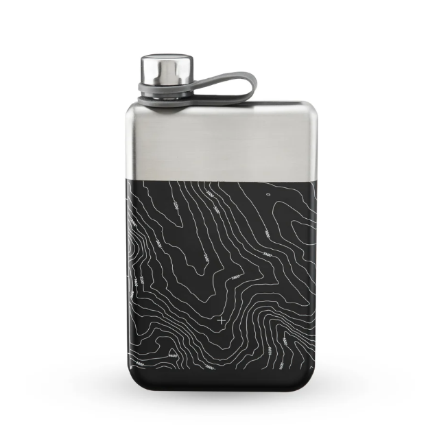 Topographic 8 oz Stainless Steel Flask