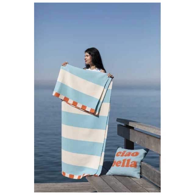Luca Throw Milano Stripes Blue