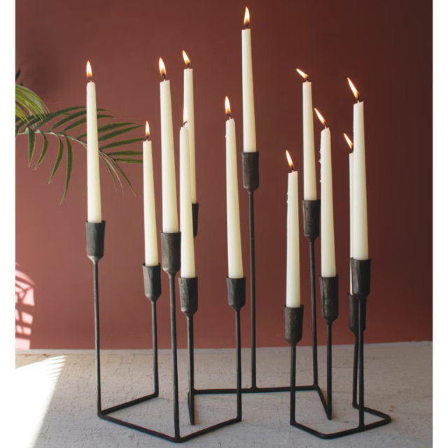 Set of 3 Twelve Taper Candelabras