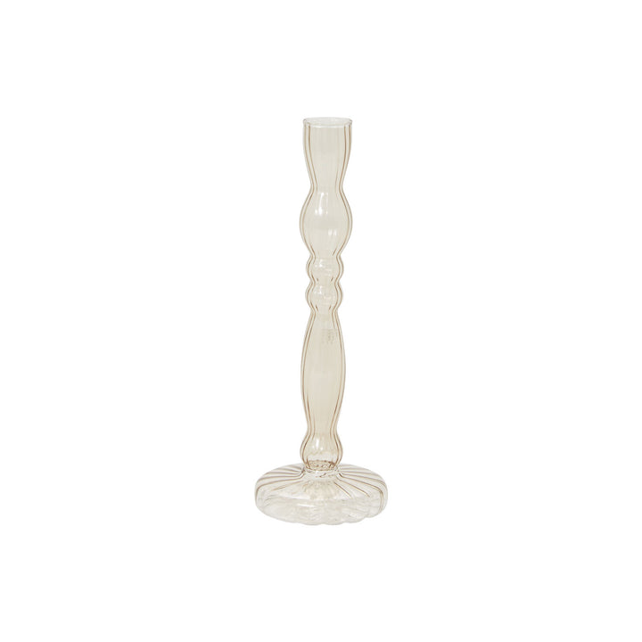 Raywood Smoke Glass Budvase/Candlestick 8.5"