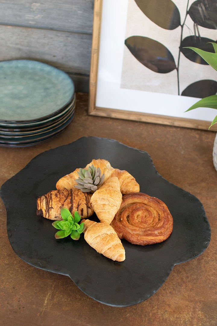 Black Lime with Rustic Edge Lazy Susan