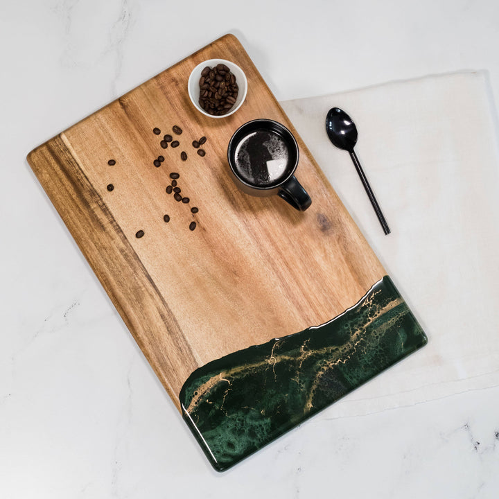 Resin Cheese Board / Charcuterie Board - Breadboard 12"x18": Jade