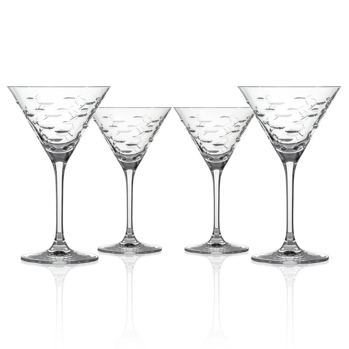 School of Fish Martini Glass 10oz (Set of 2)