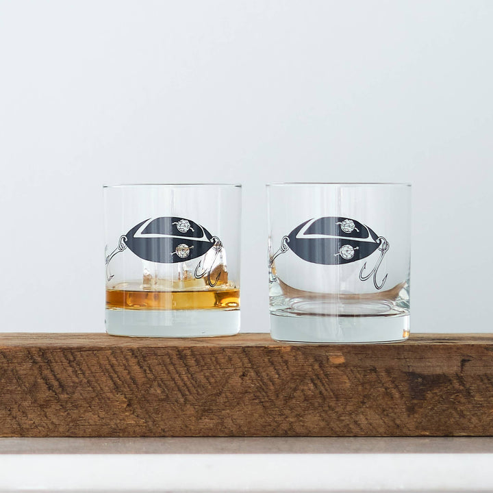 Fishing Lure Rocks Glasses: Assorted