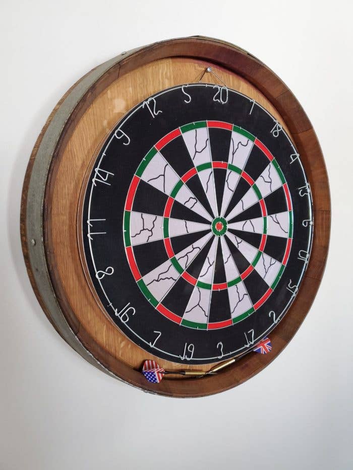 Wine Barrel Head Dartboard