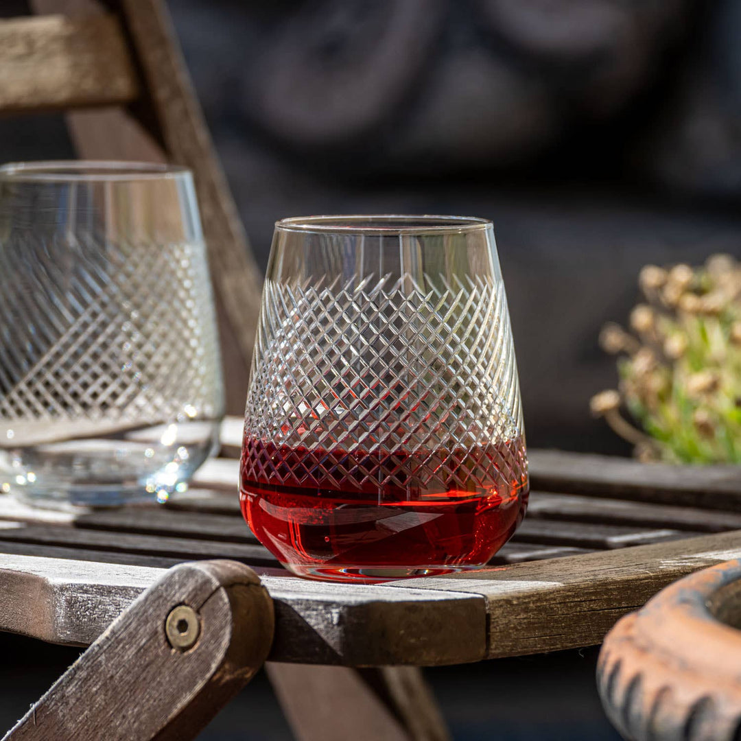 Bourbon Street 15.75oz Stemless Wine Glass: Set of 2