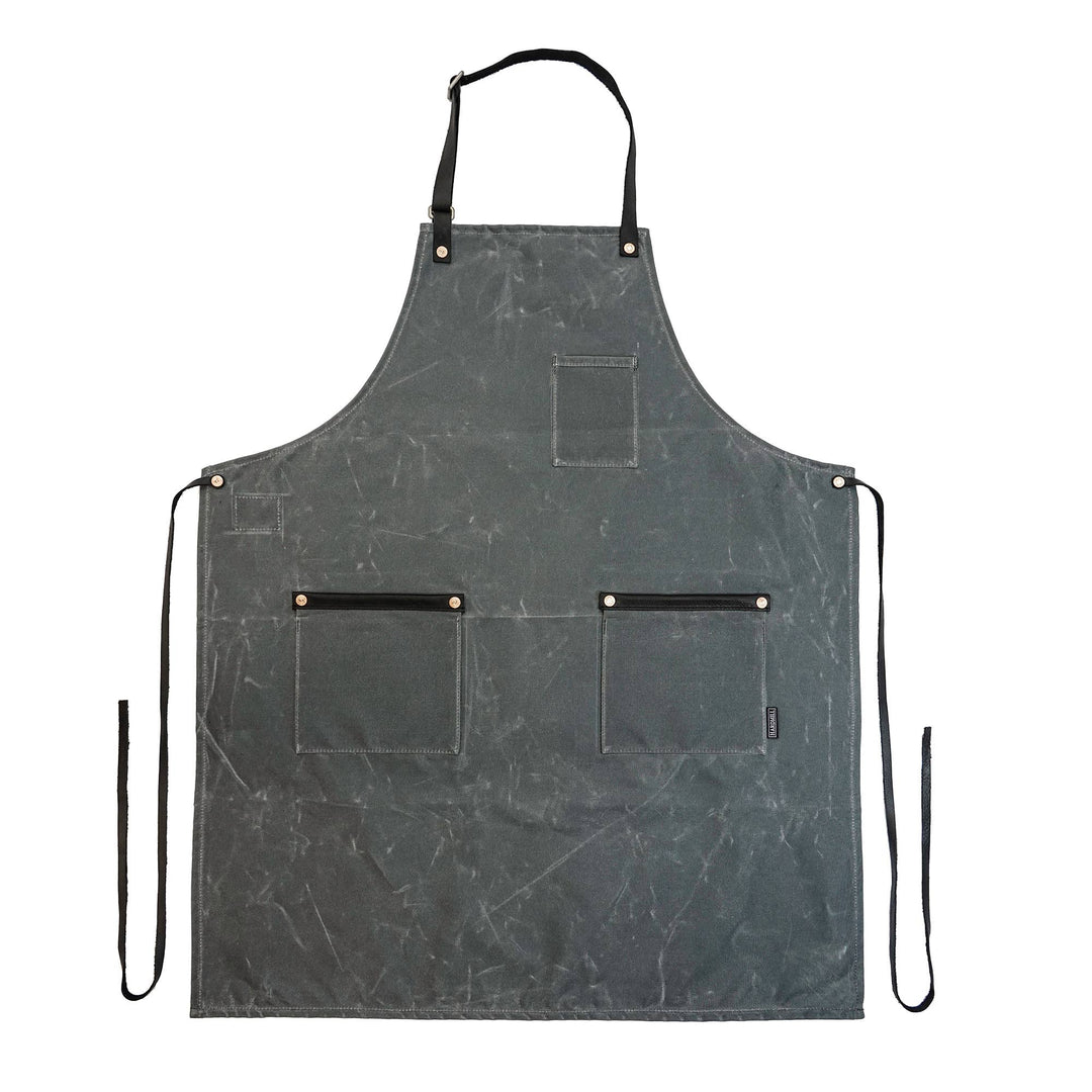 Waxed Canvas Industry Apron: Olive
