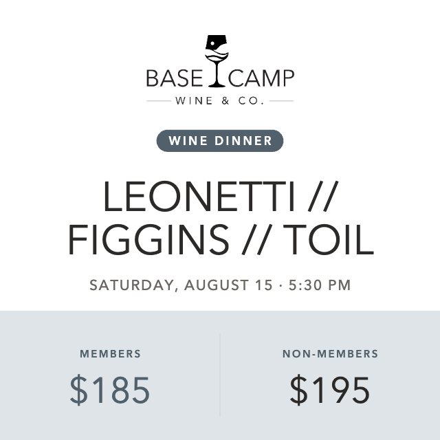 Leonetti, Figgins, & Toil Pop-up Dinner