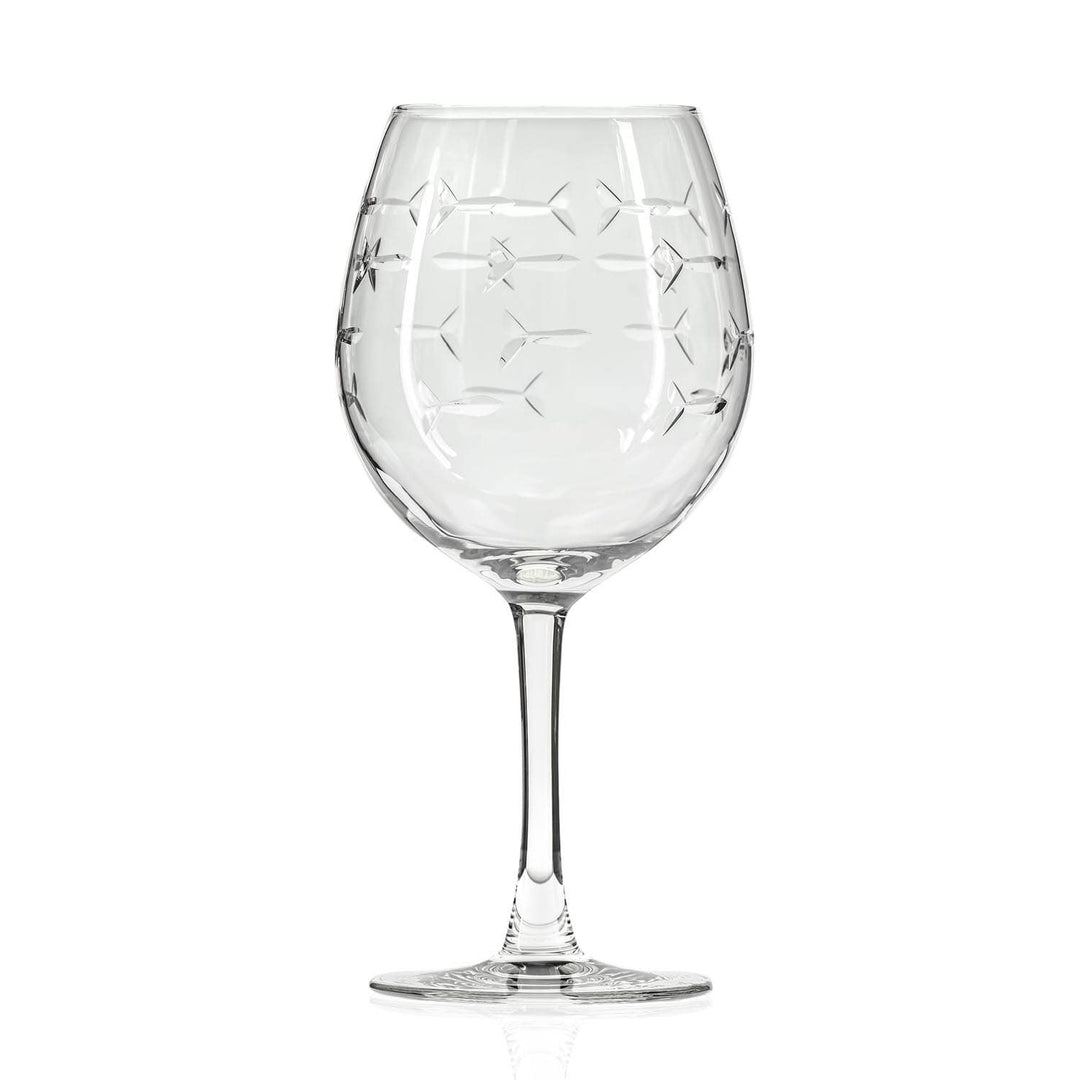 School of Fish 18oz Balloon Red Wine Glass: Set of 2