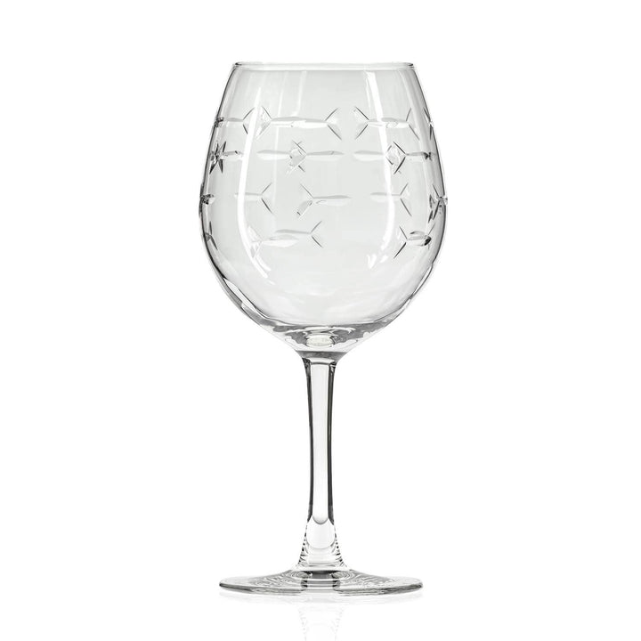 School of Fish 18oz Balloon Red Wine Glass: Set of 2