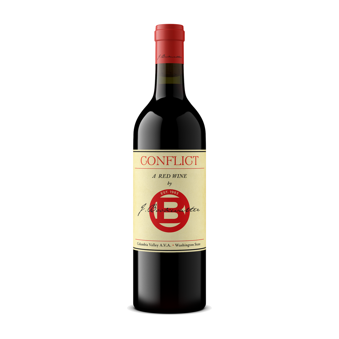 J. Bookwalter Conflict Red Wine bottle