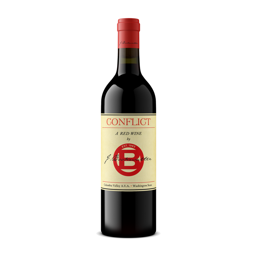 J. Bookwalter Conflict Red Wine bottle