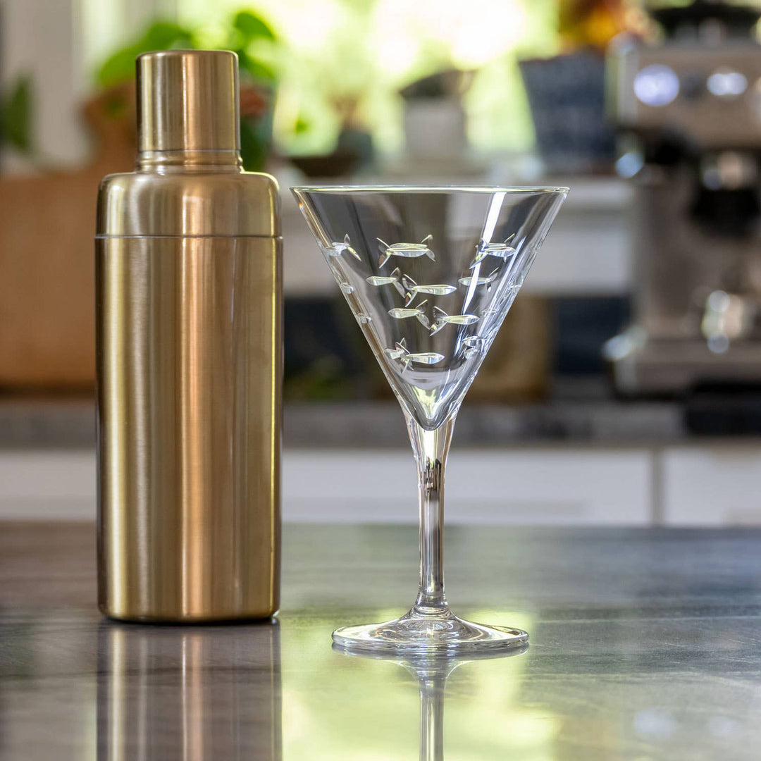 School of Fish Martini Glass 7.5oz: