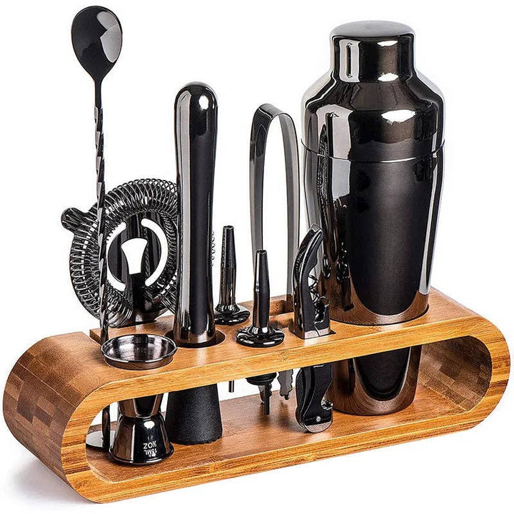 10-piece Cocktail Bar Set: Gunmetal Black