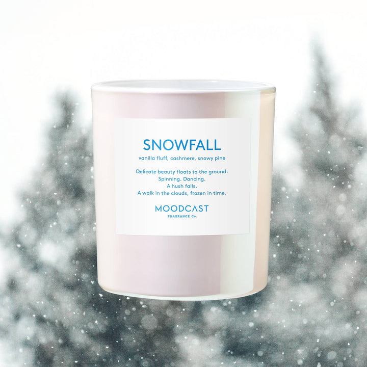 Seasonal Candle - Pearlescent - Snowfall - 8 oz Glass Jar