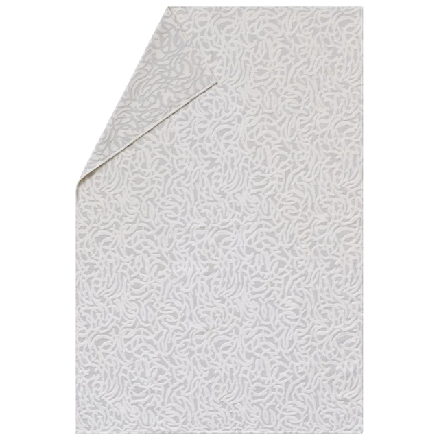 CARLA Throw "Floral Fine Lines" light grey — David Fussenegger