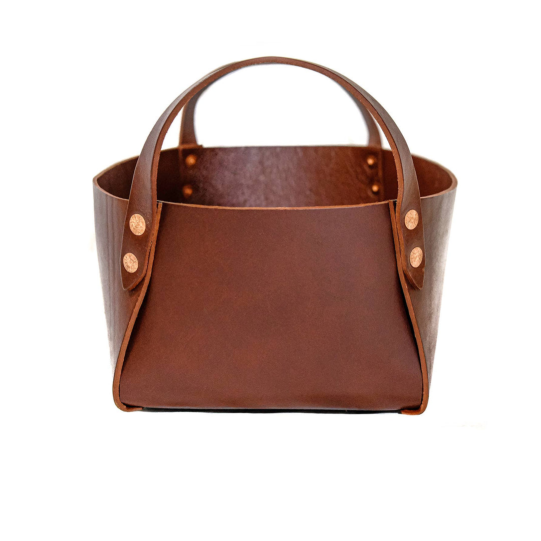 Leather Basket: Black