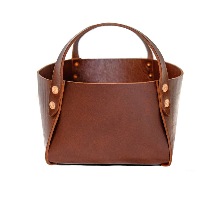 Leather Basket: Black
