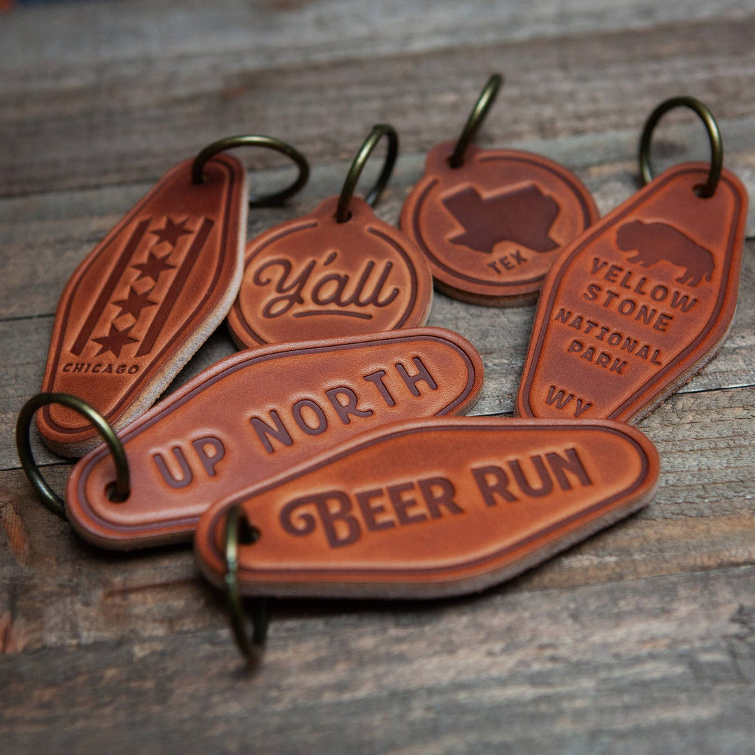 Lake House Leather Keychain Motel Style