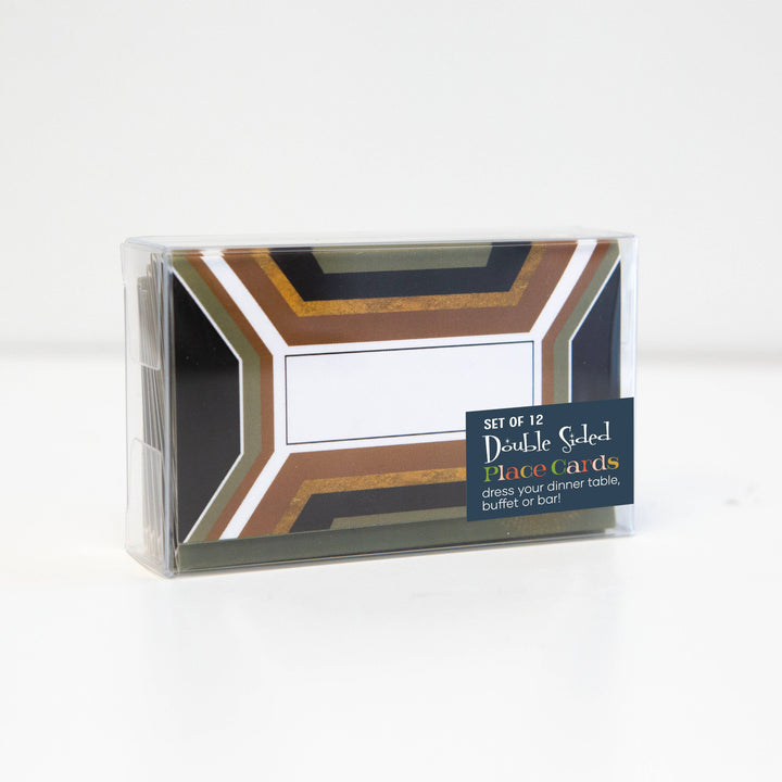 Hexagon and Star Double Sided Place Cards Boxed Set of 12