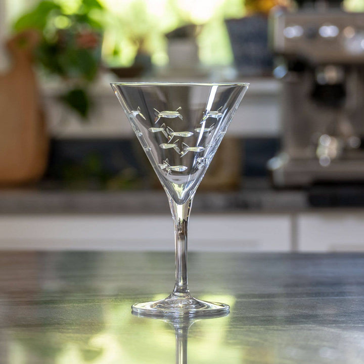 School of Fish Martini Glass 7.5oz: