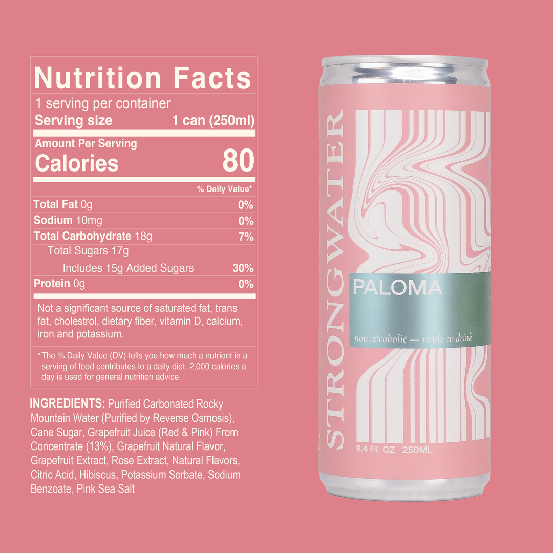 Strong Water Sparkling Paloma Mocktail (non-alcoholic)
