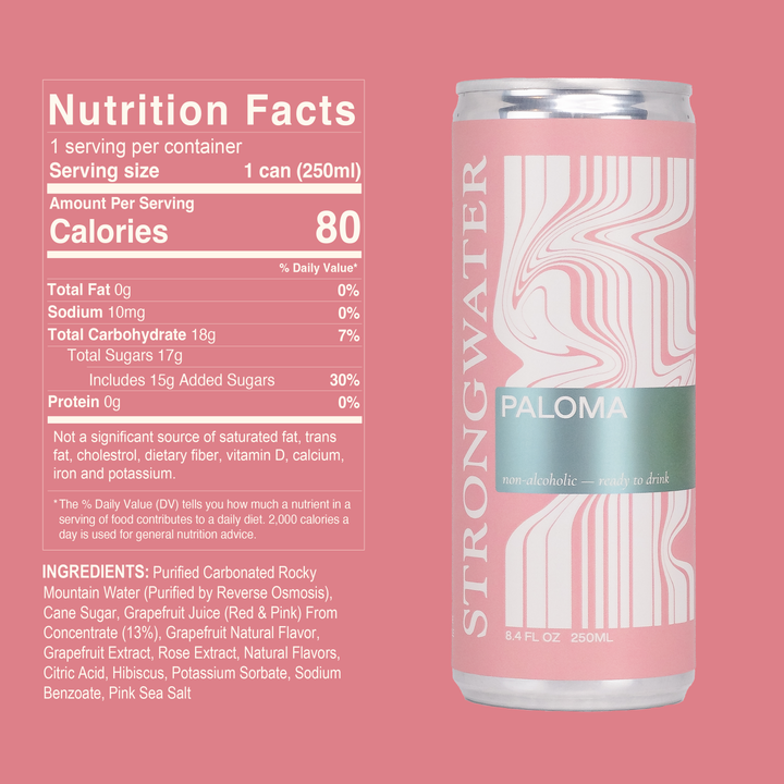 Strong Water Sparkling Paloma Mocktail (non-alcoholic)