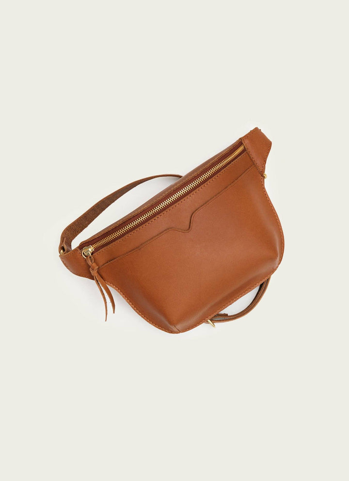 The Leather Sling Bag: Tan