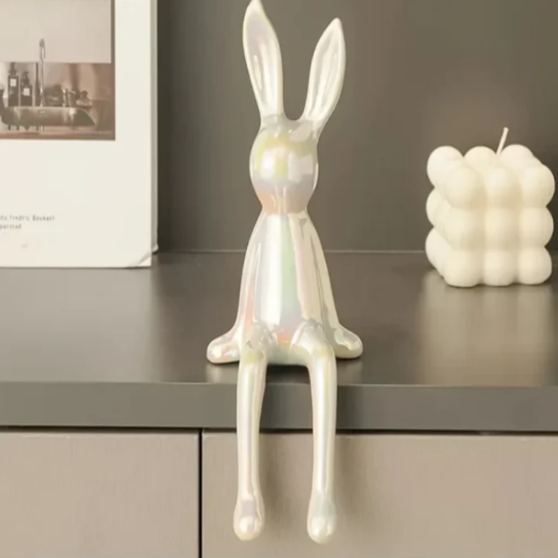 Long-Eared Sitting Rabbits: Gold
