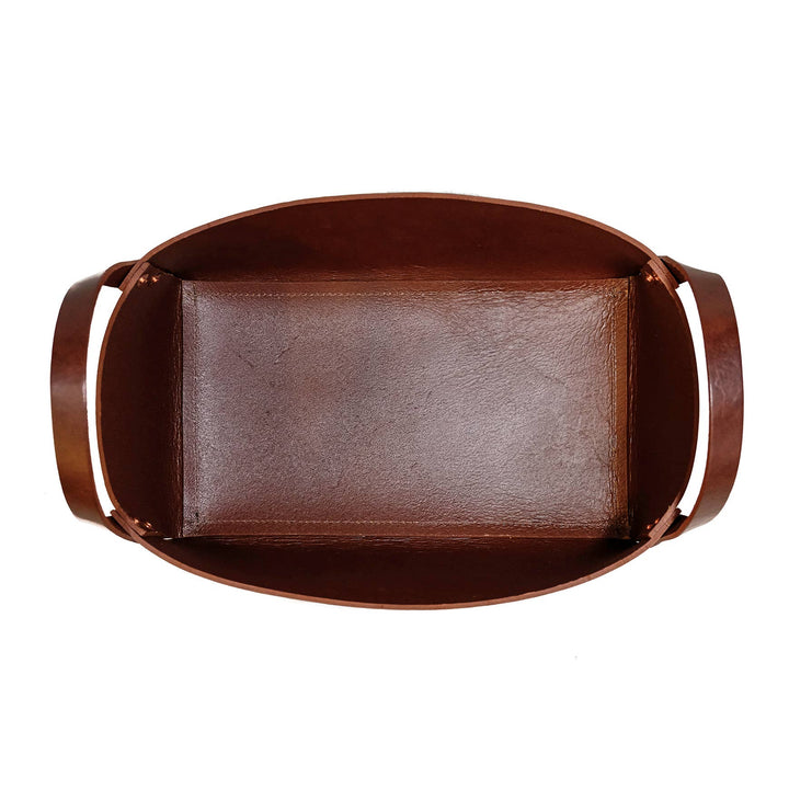 Leather Basket: Black